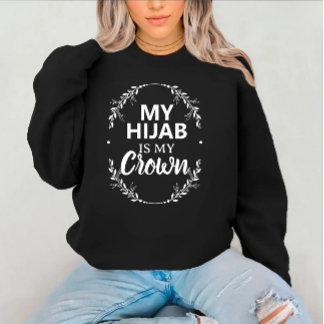 Moletom Modern Custom Islamic Black Text