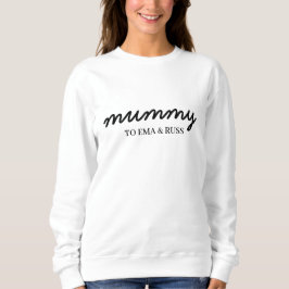 Moletom Modern Mommy Personalized Kids Names Mother Love