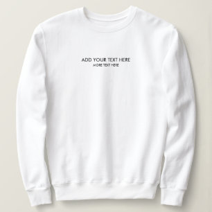 Moletom Modern Trendy Small Font Modelo Womens White