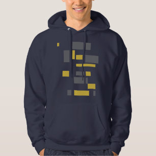 Moletom Moderno, simples, padrão geométrico amarelo cinza