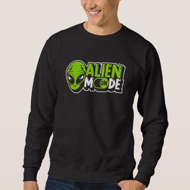 Moletom Modo Alien Ativado Conspiração Alienígena Ovni Ali (Frente)