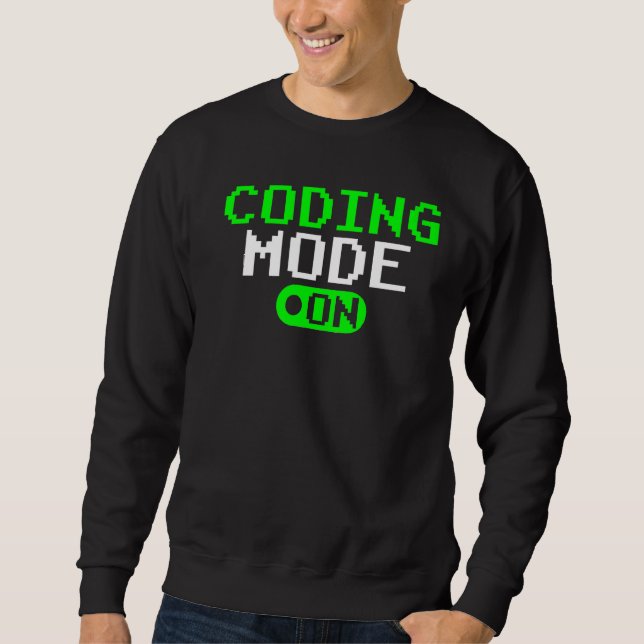 Moletom Modo De Codificação Em Sayings Código Programador  (Frente)