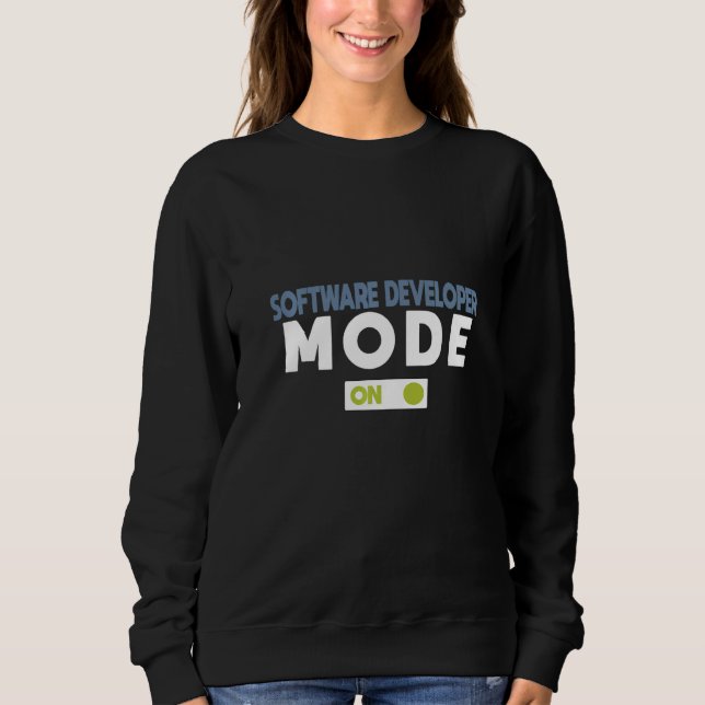 Moletom Modo de Desenvolvedor de Software Ativado Profissã (Frente)