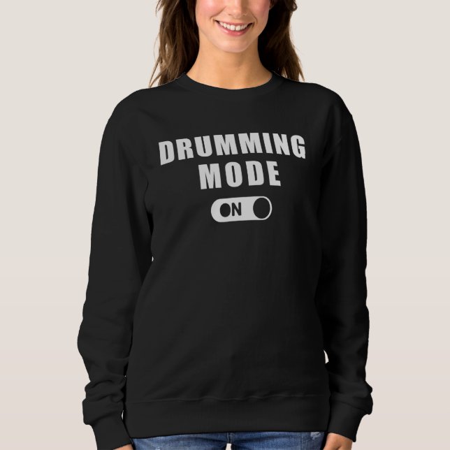 Moletom Modo de Drumagem Teto Hoodie Long Sleeve Sweater (Frente)