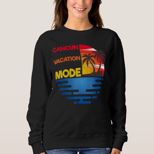 Moletom Modo de Férias Cancun Grupo de Correspondência de  (Frente)