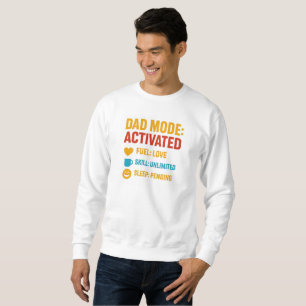 Moletom Modo de pai ativado Presente de Dia de os pais eng