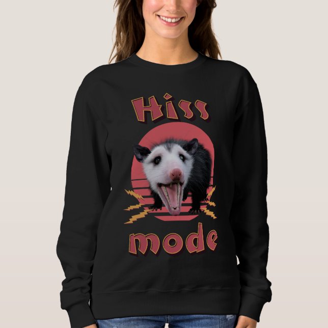 Moletom Modo de Sibilo Possum Divertido Animal Caótico (Frente)