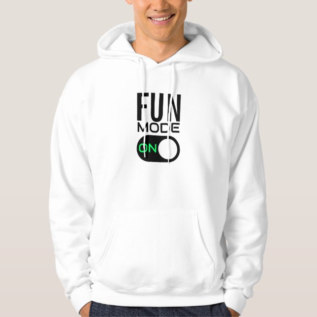Moletom Modo divertido ativado. Personalizar Hoodie (Frente)