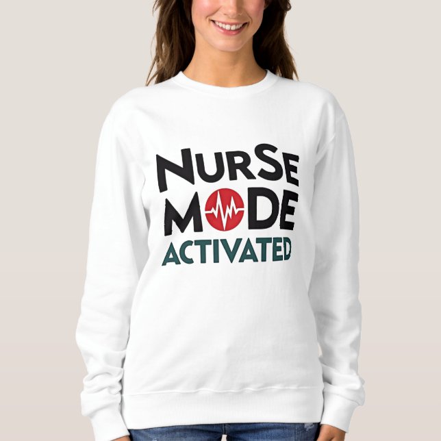 Moletom Modo Enfermeiro Ativado Engraçado (Frente)
