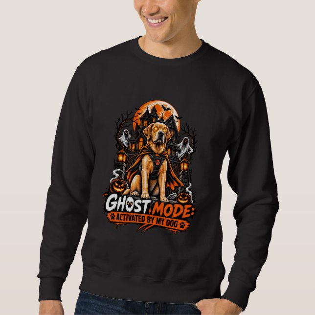 Moletom Modo Fantasma Ativado Pelo Meu Cachorro Labrador H (Frente)