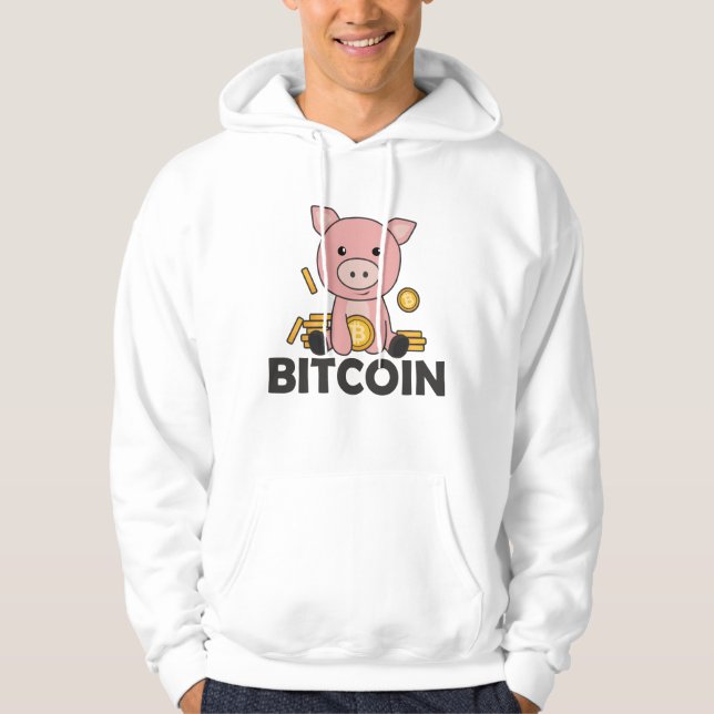 Moletom Moedas De Casco Do Bloco Do Bloco Bitmoney Seguram (Frente)