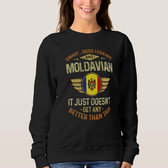 Moletom Moldova Flag Proud Moldavian Men & Women   (Frente)