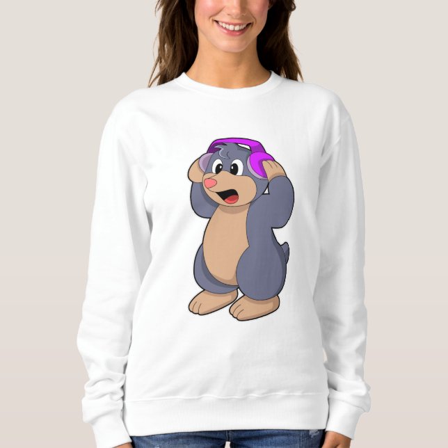 Moletom Mole at Music com fone de ouvido (Frente)