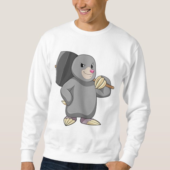 Moletom Mole como Handyman com Hammer (Frente)
