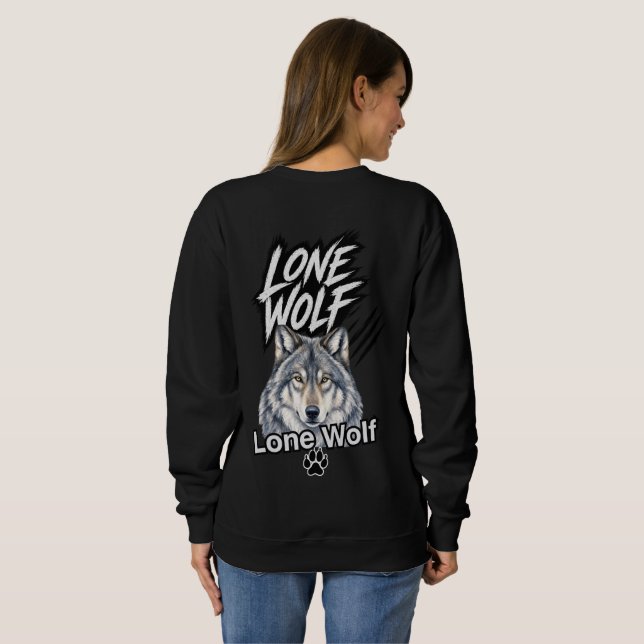 Moletom Mole Lobo Capuz Gráfico (Parte Traseira Completa)