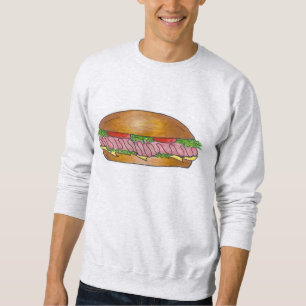Moletom Molheta Hoagie e queijo Hoagie Sub Sandwich