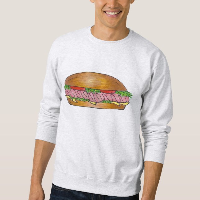 Moletom Molheta Hoagie e queijo Hoagie Sub Sandwich (Frente)