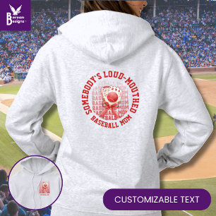MOLETOM MOM BASEBALL DE BOCA DE BOCA NA MODA DIVERTIDA