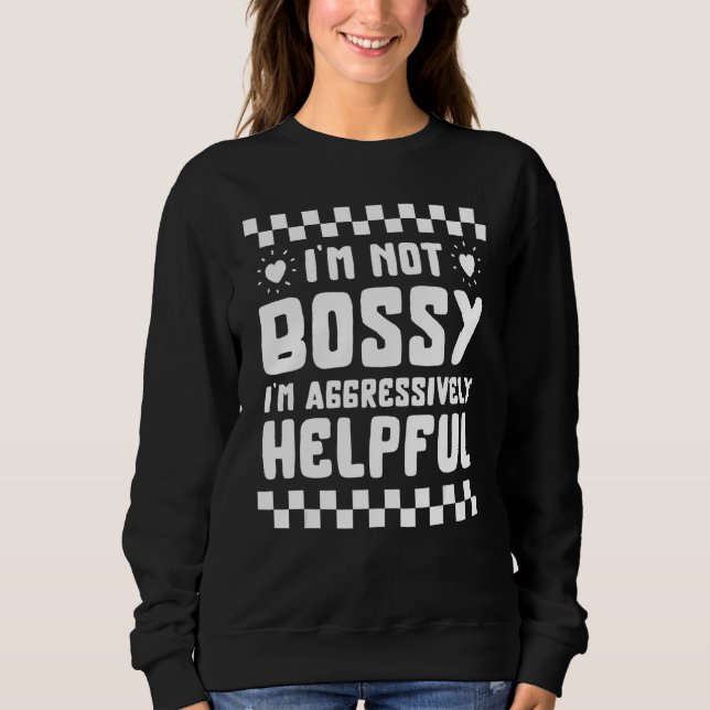 Moletom Mom Boss Helpful Mother's Day Saying Boss Manager  (Frente)