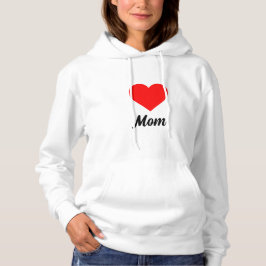 Moletom Mom - Classic Red Heart Typography