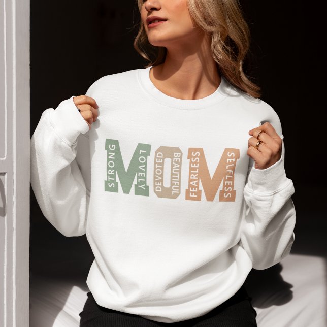 Moletom MOM – Strong, Lovely, Devoted, Beautiful – Mom (Criador carregado)
