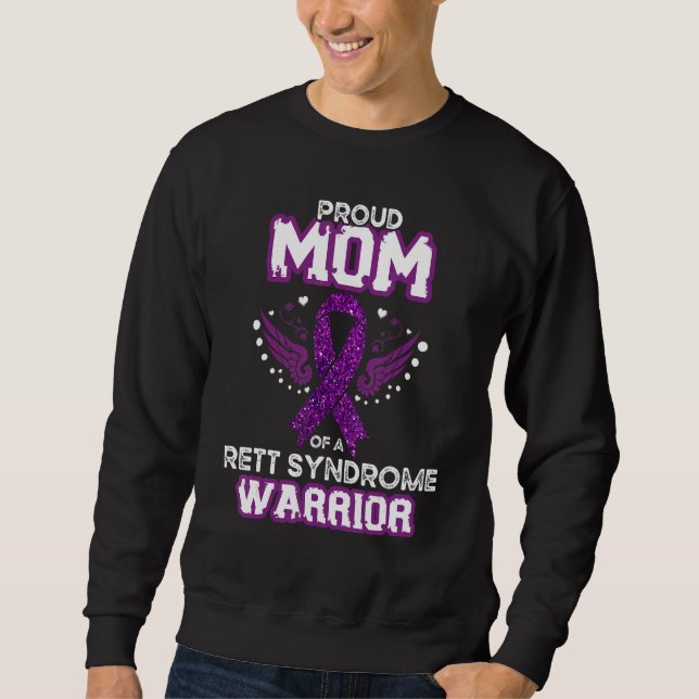 Moletom Mommy Proud Mom Of A Rett Syndrome Warrior RTT Awa (Frente)