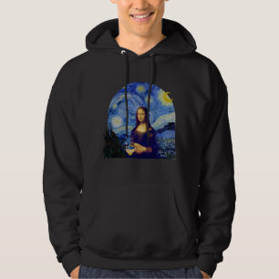 Moletom Mona Lisa com café na Noite Estrelada,