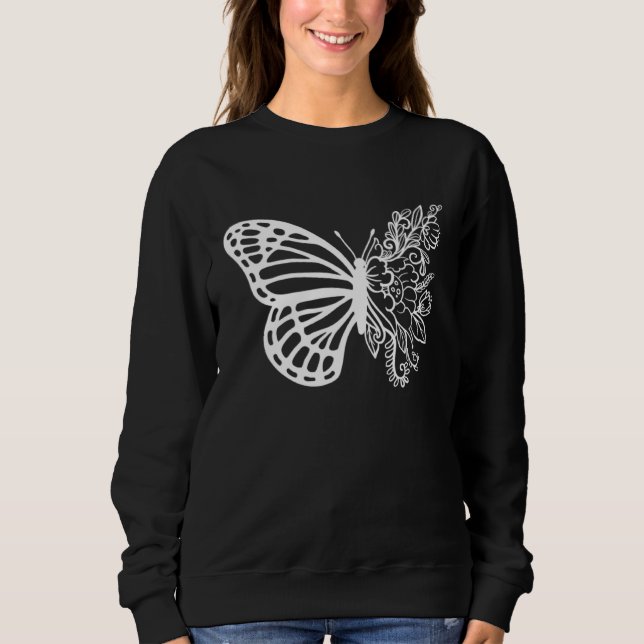 Moletom Monarch Butterfly Flower Insect Collector Entomolo (Frente)