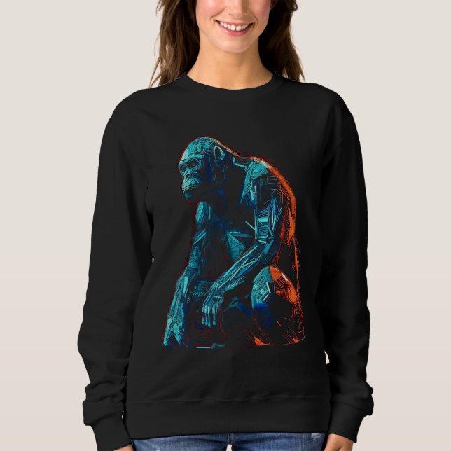 Moletom Monkey artwork - animal art zoo gorilla (Frente)