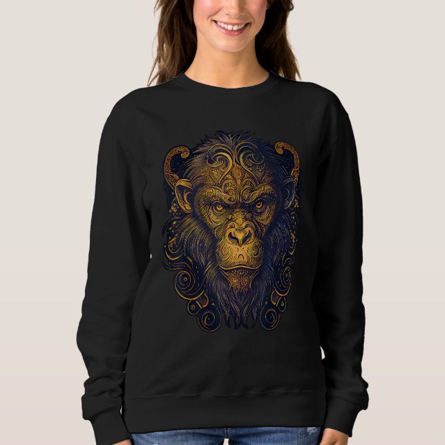 Moletom Monkey Chinese Zodiac Animal Horoscope Astrology (Frente)