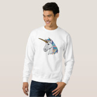 monocórnio holográfico mens sweatshirt