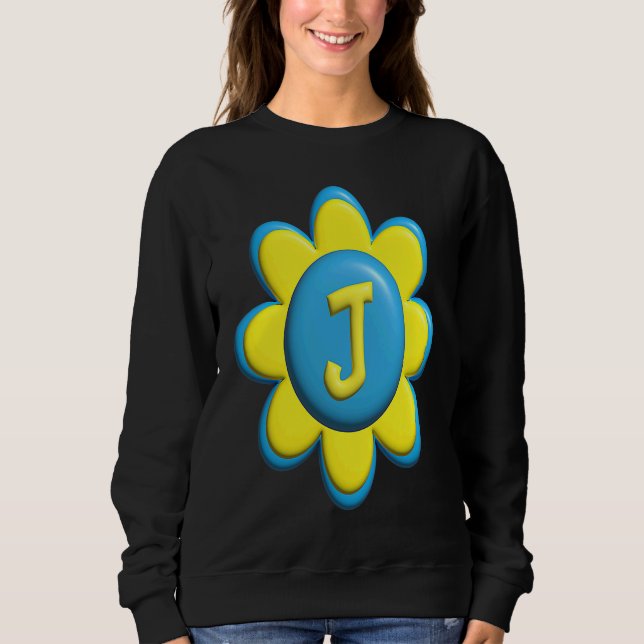 Moletom Monogram J  Colorful Flower (Frente)