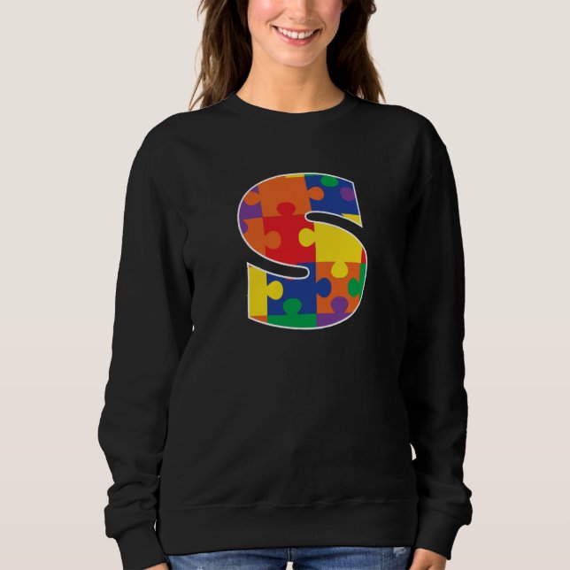 Moletom Monogram S in Multi Color Puzzle Pieces (Frente)