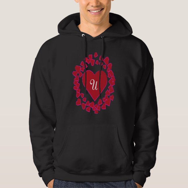 Moletom Monogram U  Heart Wreath Shape (Frente)