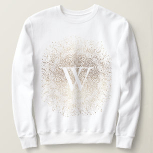 Moletom Monograma do Floco de Neve Dourado Sparkle