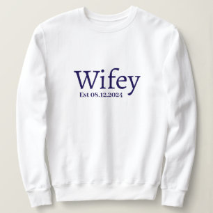 Moletom Monograma Mínimo Personalizado de Na moda Wifey