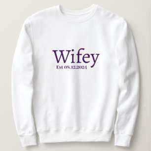 Moletom Monograma Mínimo Personalizado de Na moda Wifey