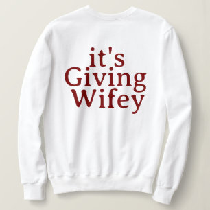 Moletom Monograma Mínimo Personalizado de Na moda Wifey