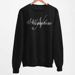 Moletom Monograma Personalizado Único de Nomes Preto e Bra