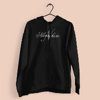 Monograma Personalizado Único de Nomes Preto e Bra