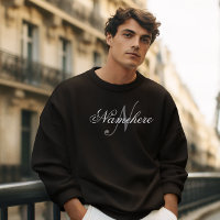 Monograma Personalizado Único de Nomes Preto e Bra