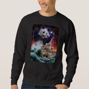 Moletom Monster Giant Panda Como Kraken Ataca Um Navio De