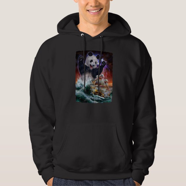 Moletom Monster Giant Panda Como Kraken Ataca Um Navio De  (Frente)