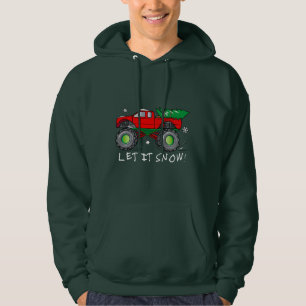 Moletom Monster truck que transporta a árvore de Natal: