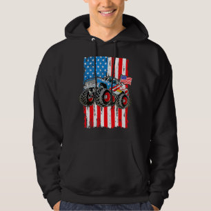 Moletom Monster Truck Usa Flag Patriotic Boys Men 4th Of J