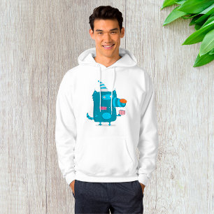 Moletom Monstro de Cartoons Azuis com Chapéu do Partido