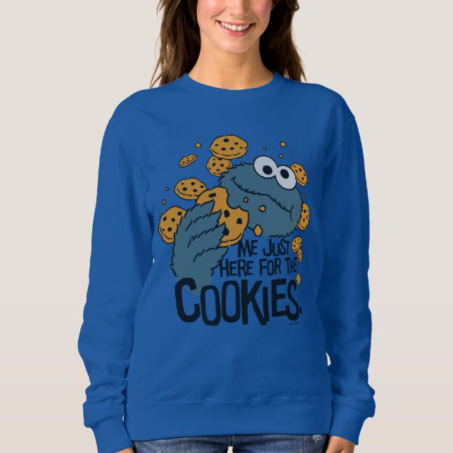 Moletom Monstro de cookies | Eu só estou aqui para os cook (Frente)