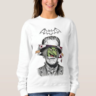 Moletom Monstro de Frankenstein Encontra Bruxa Má | Vintag