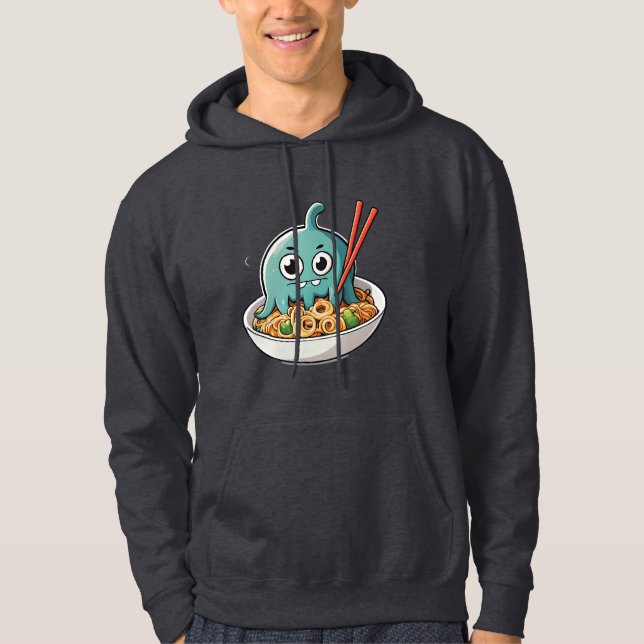 Moletom Monstro Sushi Fofo Kawaii Amante de Comida de Dese (Frente)
