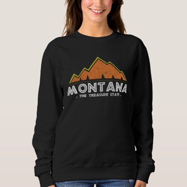 Moletom Montana Vintage Retro Mountains Nature Hiking (Frente)